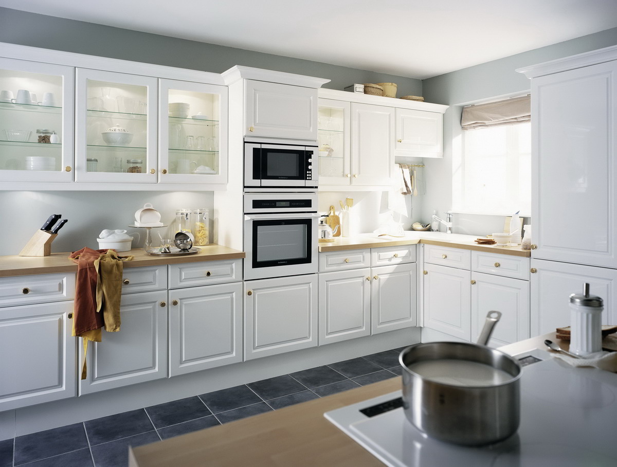Solid Wood White Color Kitchen Cabinet SWK-019 | Houlive solid wood ...