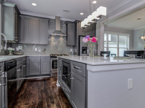 grey kitchen cabinets