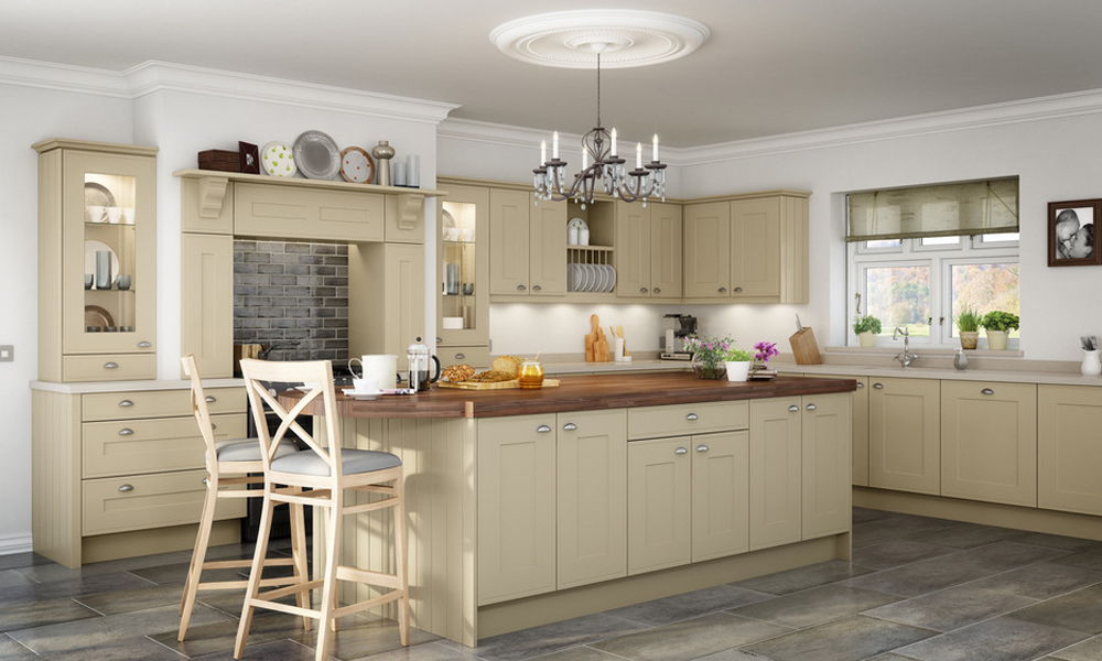Rta Cream Shaker Solid Wood Kitchen Cabinets Swk 049 Houlive
