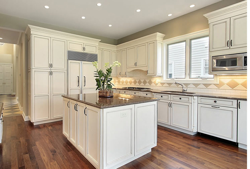 Houlive Solid Wood Kitchen Cabinets, White Birch Wood Cabinets