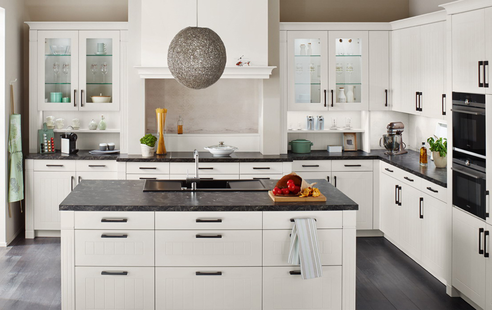 Pvc Theril White Modern Style, White Modern Kitchen Cabinets